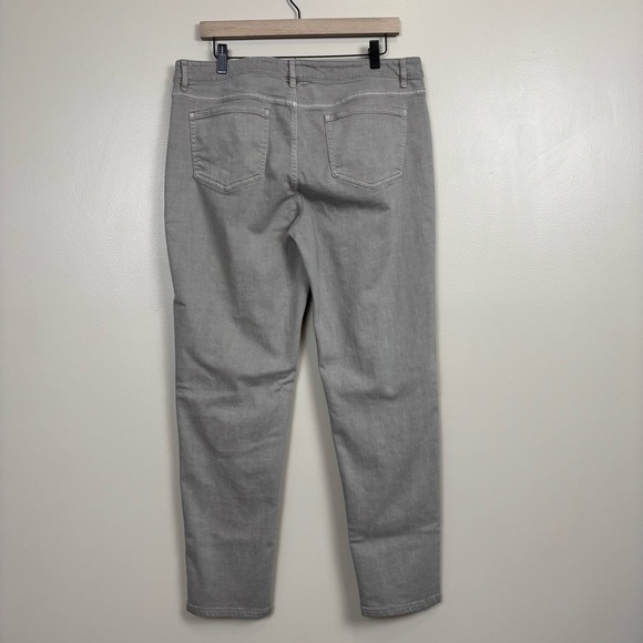 J. Jill Jeans Womens 14 Grey Boyfriend Straight Leg Ankle Zip Fly 5 Pocket Denim - Picture 5 of 9